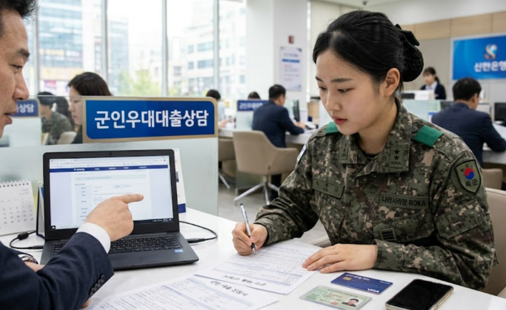 우리은행 참군인 우대대출 마이너스통장 자격 기준은??